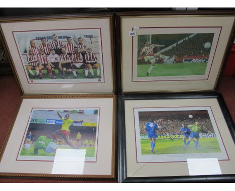Sheffield United Limited Edition Prints by Alan Damms, including Jagielka v. Leeds, Hall of Frame Dream Team, 5.2 at Leiceste