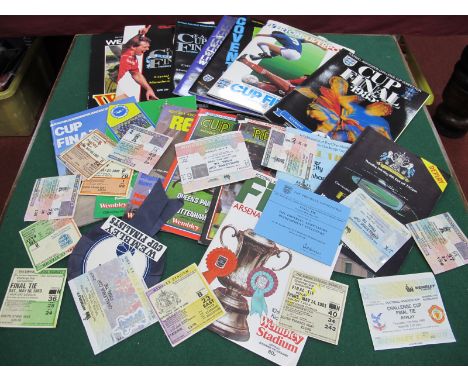 F.A Cup Finals 1980 to 1990, a programme and ticket fro each game, including replay's from 1981, 83, 83 and 90, Watford 84 So