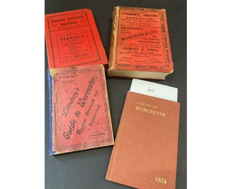 Littlebury's a Guide to Worcester, 1908 edition; Littlebury's Guide to Worcester, 1997 fifth edition; Stevens Directory &amp;