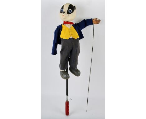 Bill Badger (1970s).- an Original rod puppet of Rupert the Bears best chum, Bill Badger, made by puppet-maker and operator, C