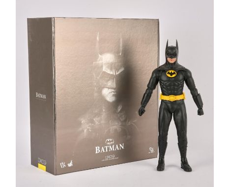 Hot Toys Batman Batmobile 1/6th Scale figure, DX09, appears as issued in the original box, 30 x 37 x 13 cm. 