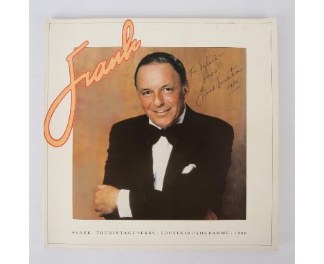 Frank Sinatra: Frank The Vintage Years, Autographed Souvenir Programme with original concert ticket, 1980.- Britt (Stan) Fran