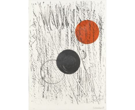 Dame Barbara Hepworth (British, 1903-1975)Sun and Moon Lithograph printed in colours, 1969, on wove, signed and numbered 28/6