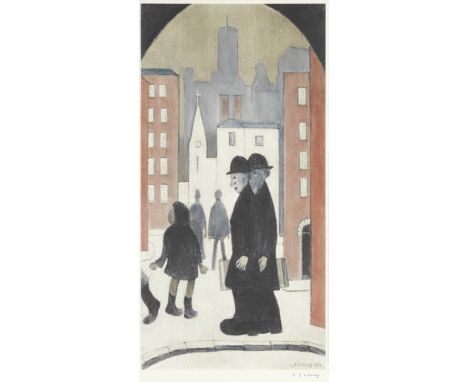 Laurence Stephen Lowry R.A. (British, 1887-1976)Two Brothers  Offset lithograph printed in colours, on wove, signed in pencil
