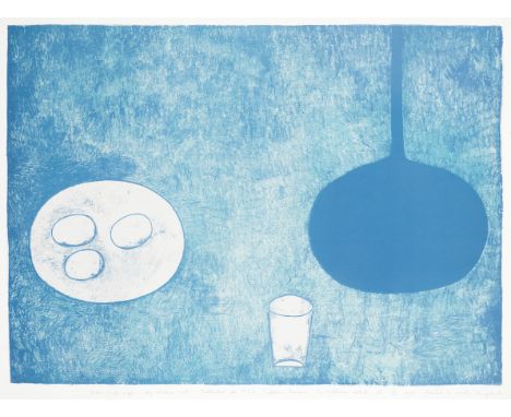 William Scott R.A. (British, 1913-1989)Blue Still Life Lithograph printed in colours, 1975, on wove, from the edition of an u