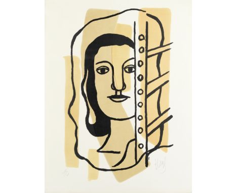 Fernand Léger (French, 1881-1955)Tête de femme Lithograph printed in colours, 1949, on BFK Rives, signed and numbered 285/300