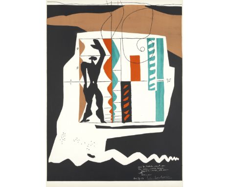 Le Corbusier (Swiss/French, 1887-1965)Modulor Lithograph printed in colours, 1956, on Arches, a proof aside from the edition 