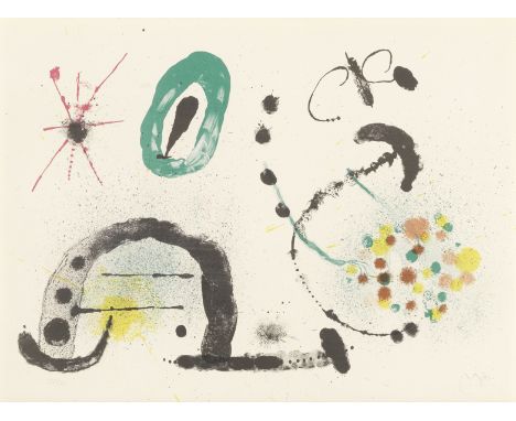 Joan Miró (Spanish, 1893-1983)The Gardener's Daughter (Mourlot  349) Lithograph printed in colours, 1963, on BFK Rives, signe