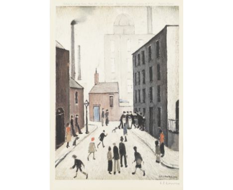 Laurence Stephen Lowry R.A. (British, 1887-1976)Industrial Scene Offset lithograph printed in colours, 1974, on wove, signed 