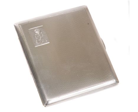 HM Queen Elizabeth The Queen Mother - fine Royal Presentation silver cigarette case, given by The Queen Mother to her persona
