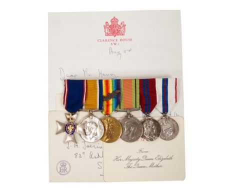 Fine M.V.O. Royal Service and Military group of six medals awarded to Jules Henri Joerin 'Mr Henry' - the personal hairdresse