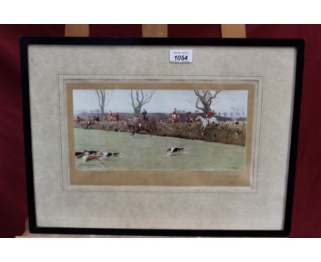 Cecil Aldin (1870 - 1935), signed limited edition print - The Blackmore Vale Near Rodgrove, 89 / 185, in glazed frame, labels