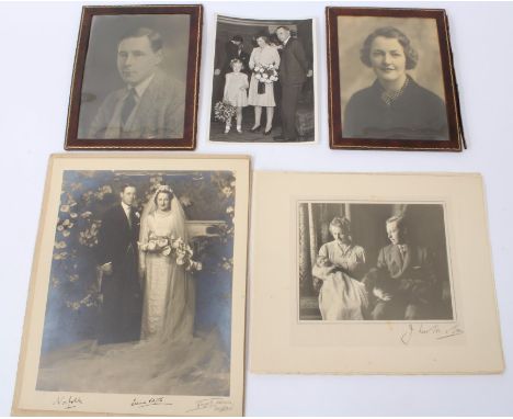 The 16th Duke and Duchess of Norfolk - signed Wedding photograph 27th January 1937, pair signed presentation portrait photogr