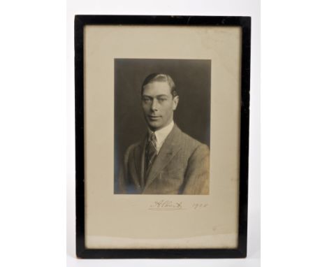 HRH Prince Albert Duke of York (later HM King George VI) - fine signed presentation portrait photograph by Vandyk - the young