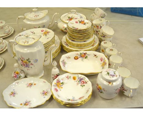 A Royal Crown Derby Derby Posies pattern part tea and dinner service