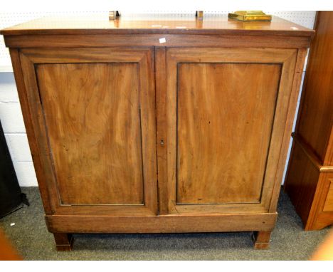 A Victorian mahogany Architects cabinet, fielded panel doors enclosing five slide drawers