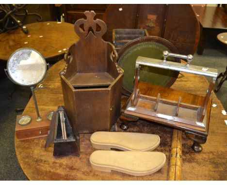 Boxes & Objects - a metronome; an oak tantalus frame; etc