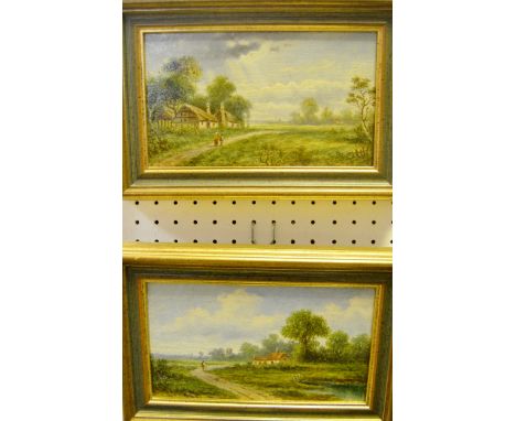 English School (early 20th century)A pair, Rural Landscapesoil on panel