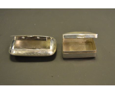 A silver snuff box, in George III style, hinged cover, Birmingham 1929