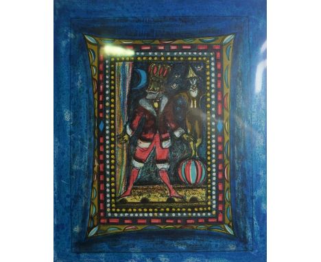 Sir Robin Philipson RA, PRSA, FRSA, RSW, RGI, D.LITT, LLD (Scottish 1916-1992) "Original Christmas Card 1986" Colour Lithogra