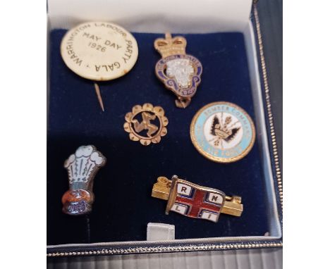 COLLECTION OF BADGES SOME ENAMEL (6)