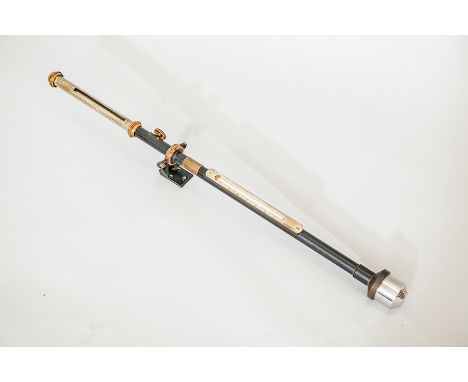 20TH CENTURY SHIP'S BRASS STICK BAROMETER
maker Short & Mason, London, numbered S3261/44, with gimbal mount, 94cm long 