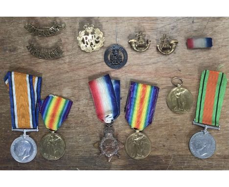 A collection of WW1 medals of War medal and Victory to 3730 Pte W. Holland of the Yorkshire &amp; Lancashire Regiment &amp; 1