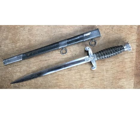 German Army dagger later pattern, blade marked WMW Waffen, with scabbard.