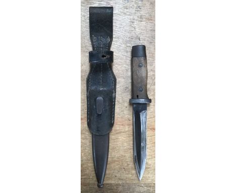 German Army Trench Dagger/Bayonet with original scabbard and frog.