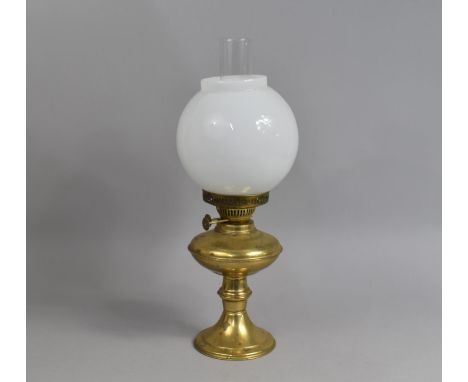 A Mid 20th century Brass Oil Lamp 