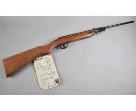 A Vintage 1955 Webley Junior .177 Calibre Air Rifle with Original Cash Receipt 
