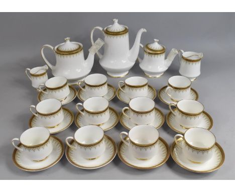 A Paragon Athena Pattern Tea and Coffee Service to comprise Twelve Cups, Saucers, Coffee Pot, Tea Pot, Bachelors Teapot and T