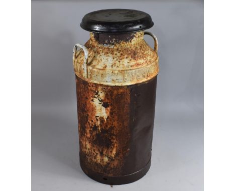 A Vintage Milk Churn, Weathered Condition, 71cms High 