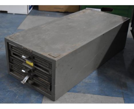 A Vintage Cardex Four Drawer Chest (Condition Issues) 61x27x17cms 