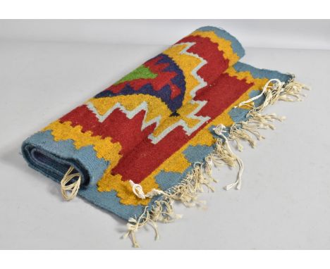 A Vintage Kilim Afghan Prayer Mat, 87x52.5cms Wide 
