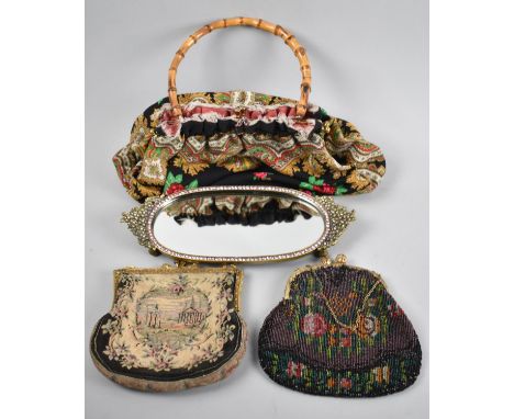A Collection of Various Vintage Ladies Purses to Include Beaded and Tapestry Examples 