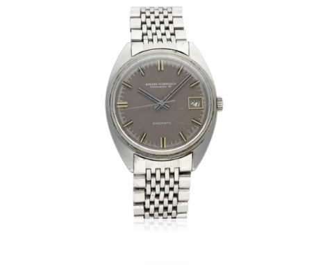 A&nbsp;GENTLEMAN'S STAINLESS STEEL GIRARD PERREGAUX GYROMATIC CHRONOMETER HF&nbsp;BRACELET WATCH CIRCA 1960s
D: Brown dial wi