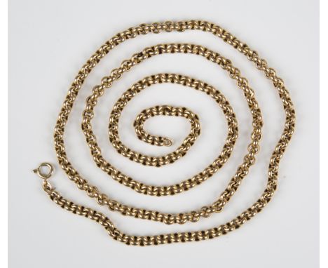 A 9ct gold circular link neckchain on a boltring clasp, weight 27g, length 81cm.Buyer’s Premium 29.4% (including VAT @ 20%) o
