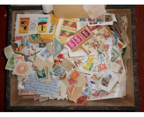 box file of m/u all world on/off paper kilo ware early to mid 20th century