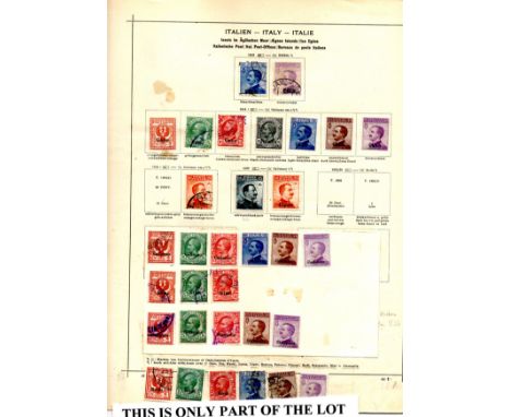 Italian Colonies in the Aegean 1912-1923 Collection on old time leaves ,o’printed issues of Italy ,m&u range for individual i