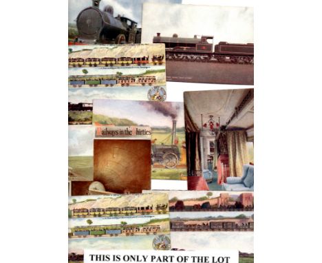  LNWR trains, locos, rolling stoc interiors k and rly related all colour x 65 