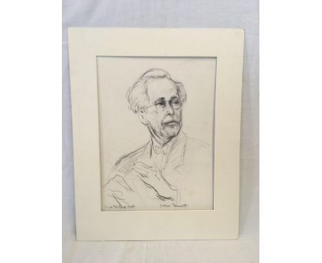 JULIETTE PANETT [1911 - 2005] A PENCIL PORTRAIT OF SIR ARTHUR BLISS [1891-1975], CONDUCTOR, COMPOSER AND MASTER OF THE QUEEN'