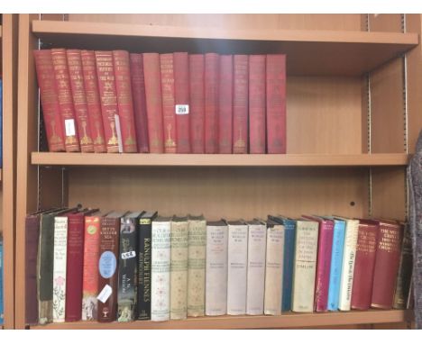 SHELF OF PICTIONAL HISTORY OF THE WAR &amp; A SHELF OF SECOND WORLD WAR BOOKS BY WINSTON CHURCHILL ETC