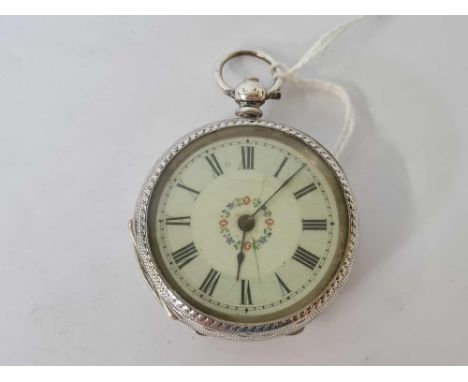 LADIES SILVER FOB WATCH