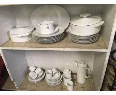 SHELF WITH LARGE QTY OF THOMAS GERMANY CHINA DINNERWARE