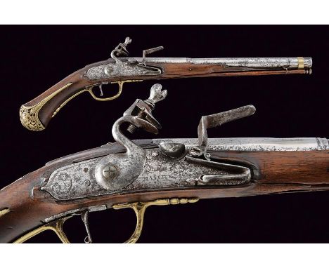 dating: late 17th Century provenance: Northern Europe, Smoothbore, two-stage, octagonal and round, 13 mm cal barrel with a sh