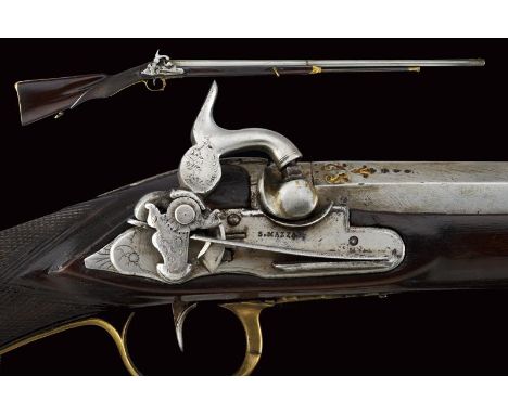 dating: Mid 19th Century provenance: Naples, Smoothbore, two-stage barrel made of damask, octagonal at the first part with go