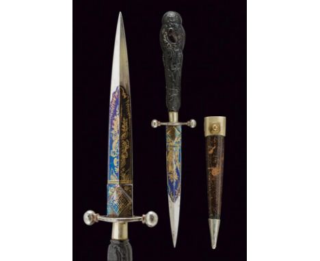 dating: late 18th Century provenance: Europe, Strong, straight, double-edged blade of lozenge section, decorated with gold en