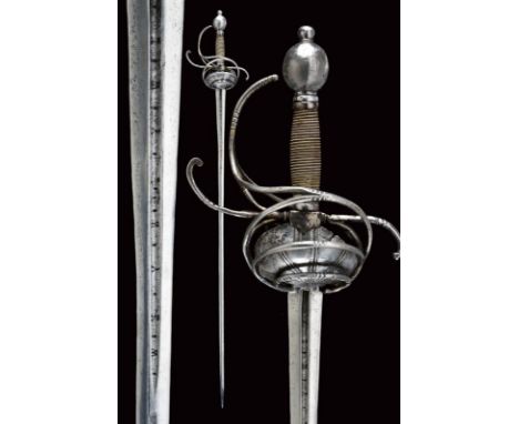 dating: circa 1600 provenance: Italy, Straight, double-edged blade with a deep groove at the base featuring inscriptions (not