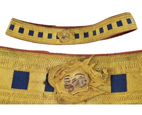 dating: about 1910 provenance: State of the Vatican City, In gilded thread with blue and gold-colored squares at the center, 